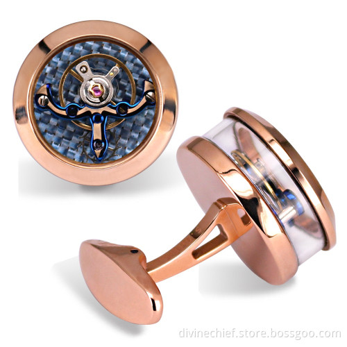 Custom See Through Structure 316L Stainless Steel Suit Shirt Cufflinks For Men